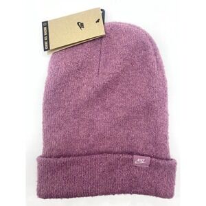 Nike Gorro Peak Unisex Beanie Hat Pink Morado Stretch Swoosh Spellout Winter Cap